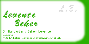 levente beker business card